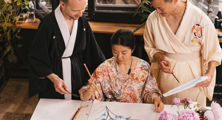 Grupo de personas japonesas